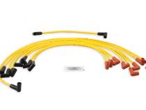 Spark Plug Wire Set 8MM Yellow With Hei Stock Style Boots Sbc 1974-1988 V8 Super Stock Spiral Core ACCEL