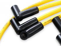 Spark Plug Wire Set 8MM Yellow With Hei Stock Style Boots Sbc 1974-1988 V8 Super Stock Spiral Core ACCEL