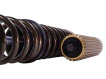 Suspension Shock Absorber and Coil Spring Assembly Monotube Front Right Can-Am Maverick X3 Max RS Turbo R Type III Hard Anodized Black Hawk Powersports Bilstein