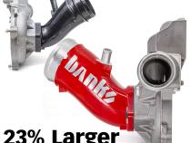 Monster-Ram Turbo Inlet Elbow 17-25 Chevy/GMC 2500/3500 6.6L Duramax L5P Red Powdercoat Banks Power