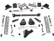 6 Inch Suspension Lift Kit No Overload Springs 4 Inc Axle Diameter w/Front Drive Shaft &amp;amp; V2 Shocks 17-19 F-250/350 4WD Diesel Rough Country
