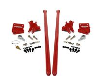 2011-2019 Chevrolet / GMC 58 inch Bolt On Traction Bars 4 inch Axle Diameter Flag Red