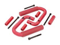 Jeep Front Solid Steel Grab Handles 07-18 Wrangler JK Red Rough Country