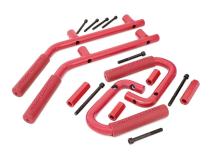 Jeep Solid Steel Grab Handle Set 07-18 Wrangler JK Red Rough Country