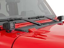 Jeep 2 Inch LED Cube Easy-Mount Kit 18-20 Wrangler JL 20-Up Gladiator-Black Series Rough Country