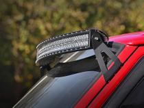 Jeep 50-inch Chrome Series Curved LED Light Bar w/DRL Upper Windshield Kit 84-01 Jeep XJ Cherokee Rough Country