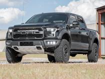 Ford Triple LED Fog Light Kit Black Series w/White DRL 17-19 F-150 Raptor Rough Country