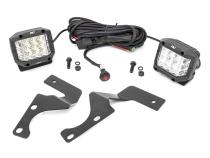 Toyota 4Runner 3 Inch Wide Angle LED Lower Windshield Ditch Kit 3 Inch Osram Wide Angle LED For 10-Pres 4Runner Rough Country