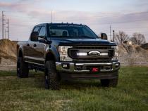 LED Light Kit Grille Mount 10 Inch Black Series Slimline 20-21 Ford Super Duty Rough Country