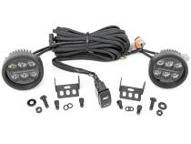 Black Series Round LED Light Pair 3.5 Inch Amber DRL Rough Country