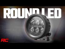 Black Series Round LED Light Pair 3.5 Inch Amber DRL Rough Country