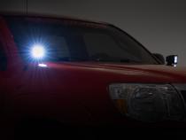 LED Light Kit Ditch Mount 2 Inch Black Pair Amber DRL Toyota Tacoma (05-15) Rough Country