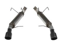 Flow Fx Axle-Back Exhaust System Fits 2011-2014 Ford Mustang 3.7-Liter, Flow Fx Axle-Back 2.5-Inch Stainless Steel Exhaust System, 4.0-Inch Black Ceramic Tips, Dual Out Rear Exit Flowmaster