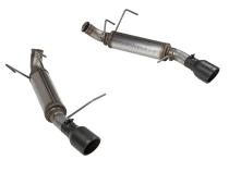 Flow Fx Axle-Back Exhaust System Fits 2011-2014 Ford Mustang 3.7-Liter, Flow Fx Axle-Back 2.5-Inch Stainless Steel Exhaust System, 4.0-Inch Black Ceramic Tips, Dual Out Rear Exit Flowmaster