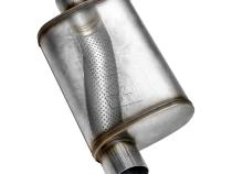 Flow Fx Muffler Flow Fx Muffler 3.00 Center In/ 2.50 Dual Out Moderate Sound Stainless Steel Flowmaster