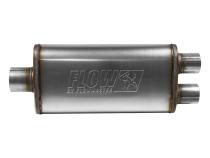 Flow Fx Muffler Flow Fx Muffler 3.00 Center In/2.50 Dual Out Moderate Sound Stainless Steel Flowmaster