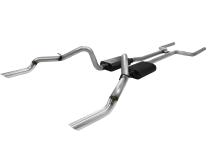 American Thunder Crossmember-Back Exhaust System Fits 1969 Chevrolet Camaro &amp;amp; Pontiac Firebird With V8 Engine 2.50 Inch Stainless Steel Aggressive To Moderate Sound Flowmaster