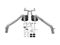 American Thunder Crossmember-Back Exhaust System Fits 1968-1974 Chevrolet Nova With V8 Engine 2.50 Inch Stainless Steel Pipes Aggressive To Moderate Sound Flowmaster