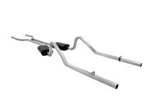 American Thunder Crossmember-Back Exhaust System 1968-1970 Mopar B-Bodies With V8 Engine, 2.5 Inch Stainless Steel Aggressive To Moderate Sound Flowmaster