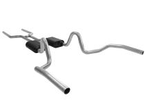 American Thunder Crossmember-Back Exhaust System Fits 1968-1972 GM A-Bodies With V8 Engine 2.50-Inch Stainless Steel Pipes Aggressive Sound Flowmaster
