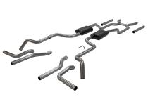 American Thunder Crossmember-Back Exhaust System Fits 1963-1966 GM C10/1000 Series V8 Truck, 2Wd Short And Long Bed, 2.5 Inch 409 Stainless Steel, Dual Exit Flowmaster