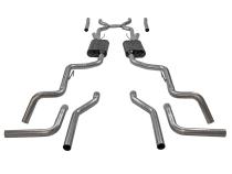 American Thunder Crossmember-Back Exhaust System Fits 1963-1966 GM C10/1000 Series V8 Truck, 2Wd Short And Long Bed, 2.5 Inch 409 Stainless Steel, Dual Exit Flowmaster