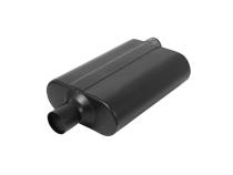 Super 44 Series Chambered Muffler Super 44 Series Stainless Steel 2.25 Offset In 2.25 Center Out Aggressive Sound Flowmaster