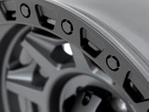 Rough Country 85 Series Wheel Simulated Beadlock Gunmetal Gray/Black 17x9 6x5.5 -12mm Rough Country