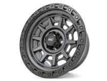 Rough Country 85 Series Wheel Simulated Beadlock Gunmetal Gray/Black 17x9 6x5.5 -12mm Rough Country