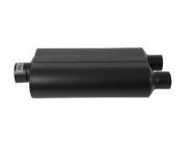 Super 50 Series Chambered Muffler Super 50 Stainless Steel 3.00 Center In 2.50 Dual Out Mild Sound Flowmaster