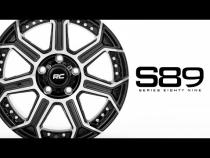 89 Series Wheel One-Piece Black Machined Gun Metal 20x10 6x135 -19mm Rough Country