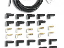Spark Plug Wire Set Universal 180 Deg White Ceramic Boots These Ceramic Boot Spiral Core Universal Fit Spark Plug Wire Sets Have Straight 180 Degree Boots ACCEL
