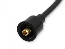 Spark Plug Wire Set Universal 90 Deg White Ceramic Boots 9001C, Spark Plug Wires, Pro Fit Ceramic, Spiral Core, 8Mm, Black, Set ACCEL