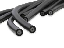 Spark Plug Wire Set Universal 135 Deg White Ceramic Boots 9002C, Spark Plug Wires, Pro Fit Ceramic, Spiral Core, 8Mm, Black, Set ACCEL