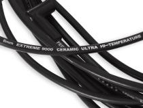 Spark Plug Wire Set Chevy Small Block- Hei 75-86 Wires Under Valve Cover Black ustom Fit Extreme Heat Black Ceramic Boot Spark Plug Wire Set ACCEL