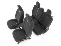 Jeep Neoprene Seat Cover Set Black 20-Up Gladiator JT Rough Country