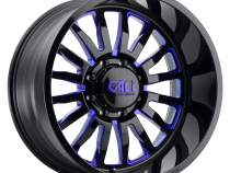 Cast Aluminum Wheels Summit 9110 GB-BL 20x12 Blue Milled Spokes Gloss Black 5 On 139.7 Bolt Pattern -51 Offset Cali Offroad Wheels