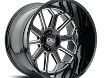 Cast Aluminum Wheels Auburn 9117 BM 20x9 Milled Gloss Black 5 On 127 Bolt Pattern -12 Offset Cali Offroad Wheels