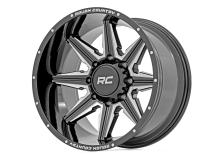 91 Series Milled One-Piece Gloss Black 22x12 8x6.5 -44mm Rough Country