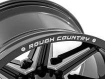 91 Series Milled One-Piece Gloss Black 22x12 6x5.5 -44mm Rough Country