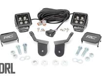 Honda Dual LED Cube Kit 2.0 Inch Black Series w/ White DRL 16-20 Pioneer Rough Country
