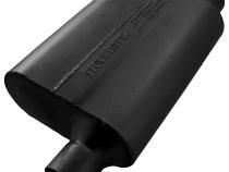 40 Series Delta Flow Chambered Muffler 40 Delta Flow 2.25 Offset In 2.25 Same Side Out -Aggressive Sound Flowmaster