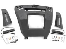 Front Bumper with 6 Inch Black Slimline LED Pair 16-22 Can-Am Defender Rough Country