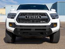 16-23 Toyota Tacoma Low Profile Front Bumper Aluminum Black Powdercoat No Hoop All Pro Off Road
