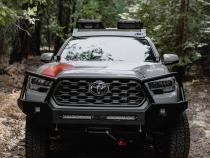 16-23 Toyota Tacoma APEXG3N Front Bumper Aluminum Black Powdercoat Full Hoop All Pro Off Road