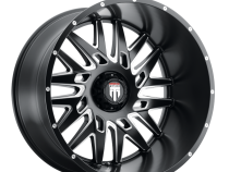 DNA AT184 Satin Black Milled 24X14 5-127 -76MM 78.1MM Off Road Wheels American Truxx