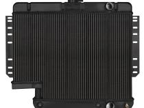 61-65 Impala with 500 Steering Box Aluminum Radiator Black Night Rider Series Cold Case Radiators