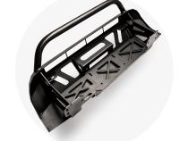 16-Up Tacoma Stealth Bumper 32 Inch LED Bar Combo Beam Bumper Light Bar-Blue-Small 32 Inch Combo Beam with Relocation Mounts Bumper Light Bar Switch No Winch No D-Ring Cali Raised LED