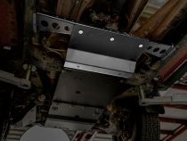 2005-2015 Toyota Tacoma Transfer Case Skid Plate - Steel Raw Cali Raised LED