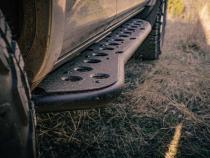 Step Edition Rock Slider For 24-Present Toyota Tacoma/Double Cab Short Bed W/ No Kick Out/No Filler Plate/Powdercoat Cali Raised LED